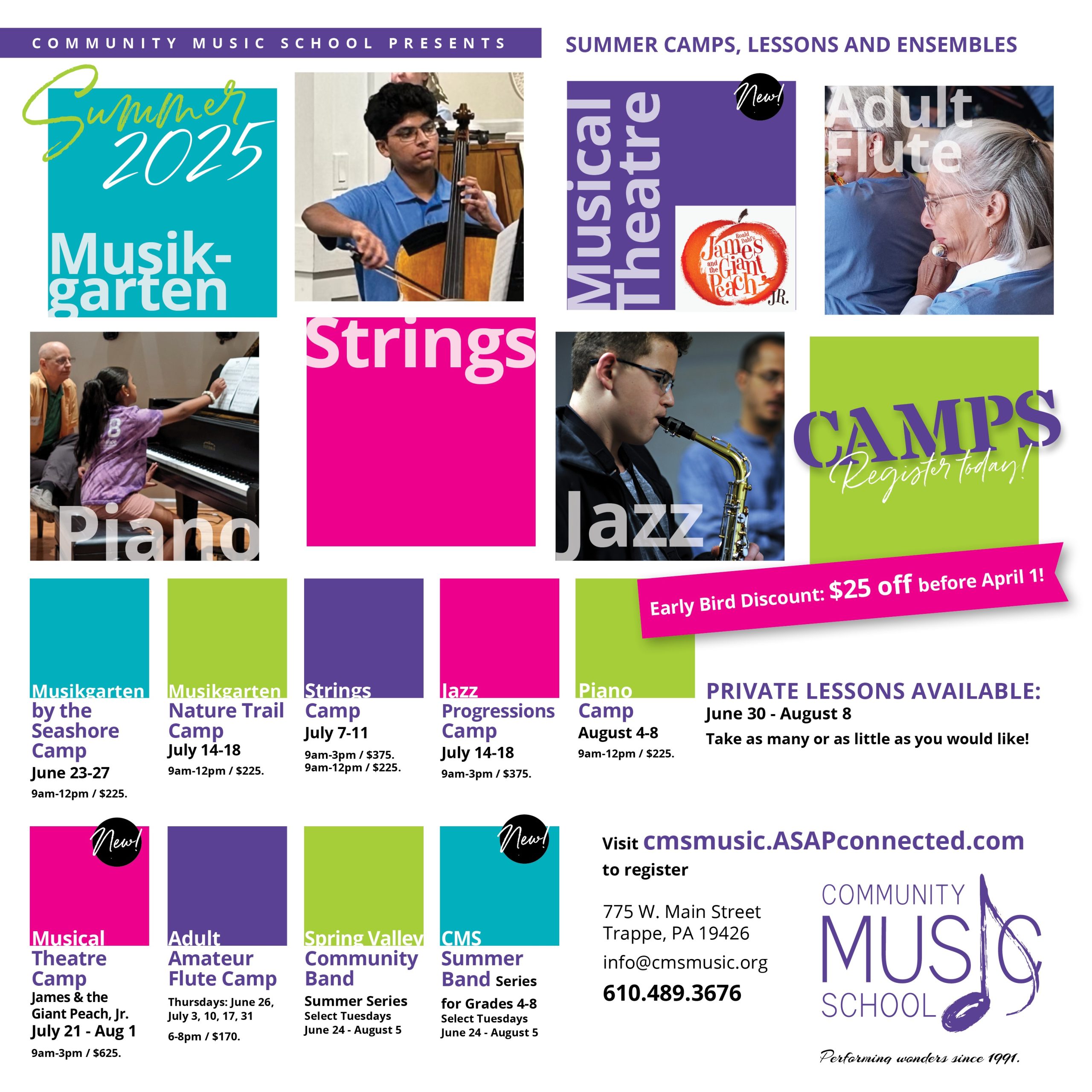 CMS Summer Camp Social Media 2025 Community Music School